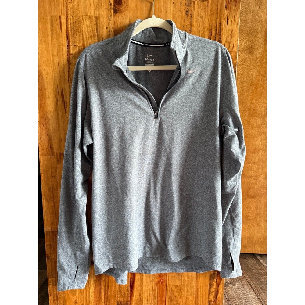 Men’s Nike Dri-Fit Element Running 1/4 Zip Shirt Sz. Medium Grey